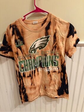 Tie-Dye Super Bowl Champions Tee - Orange/Black